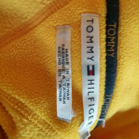 Tommy Hilfiger Sunny Yellow Fleece Zip Up Vest - Picture 5 of 6